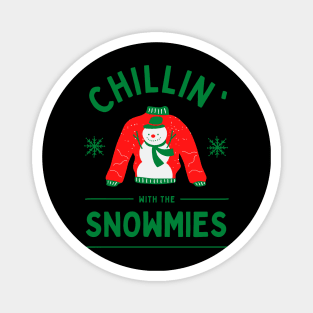 Chillin with the Snowmies - Merry Christmas Magnet